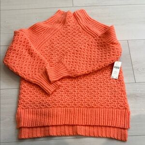NWT Anthropologie Cozy Coral Knit Sweater SZ XXS Petite